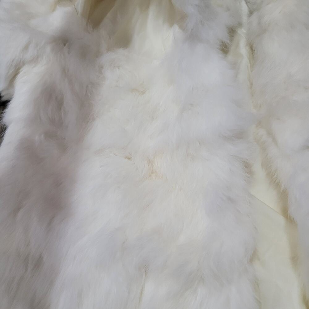 Love Token Rabbit Fur Layered Jacket Size Small Hook And Eye Soft - Picture 7 of 13